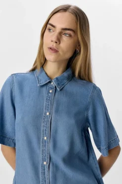Best Object Objframe 2/4 Re Denim Dress 4656588 Light Blue Denim