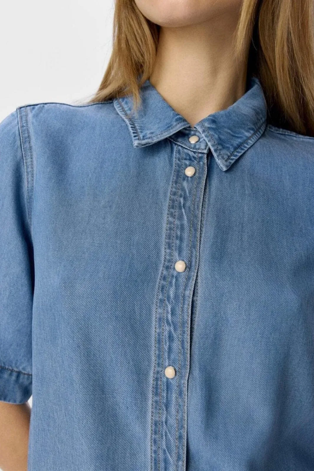 Best Object Objframe 2/4 Re Denim Dress 4656588 Light Blue Denim