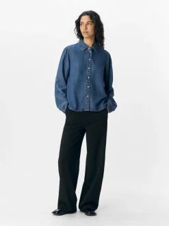 Sale Object Objframe Lo L/S Shirt 4789040 Medium Blue Denim