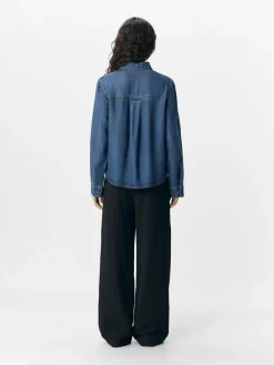 Sale Object Objframe Lo L/S Shirt 4789040 Medium Blue Denim