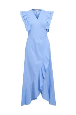 Online Object Objhope Papaya S/S Wrap Dress 4805984 Cornflower Blue