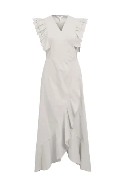 Clearance Object Objhope Papaya S/S Wrap Dress 4805980 White Sand