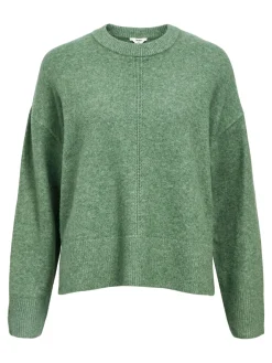 New Object Objjuno L/S Lo O-Neck Knit 4790617 Laurel Wreath Melange