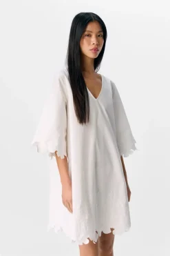 Sale Object Objkamma 3/4 Lo Short Dress Ss Fair 25 4881814 Cloud Dancer