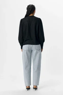New Object Objlaila L/S Re Top 4756919 Black
