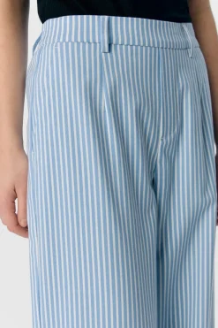 New Object Objlisa Wide Pant 4810941 Cloud Dancer Cornflower Blue