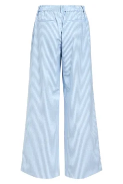 New Object Objlisa Wide Pant 4810941 Cloud Dancer Cornflower Blue