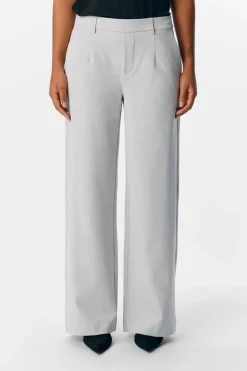 Discount Object Objlisa Wide Pant 4656652 Light Grey Melange