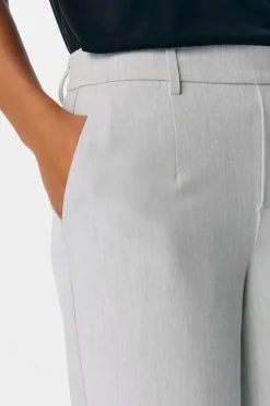 Discount Object Objlisa Wide Pant 4656652 Light Grey Melange