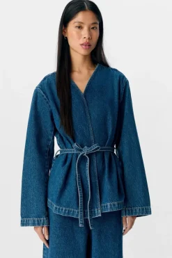 Hot Object Objmallie L/S Lo Blazer Ss Fair 25 4881757 Medium Blue Denim