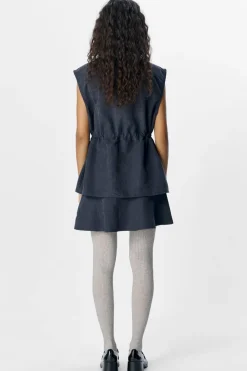 New Object Objminova Mini Skater Skirt Sp 25 4827210 Dark Denim