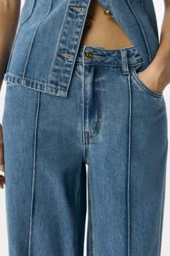Sale Object Objmoji Divona Wide Jeans 140 4823949 Medium Blue Denim