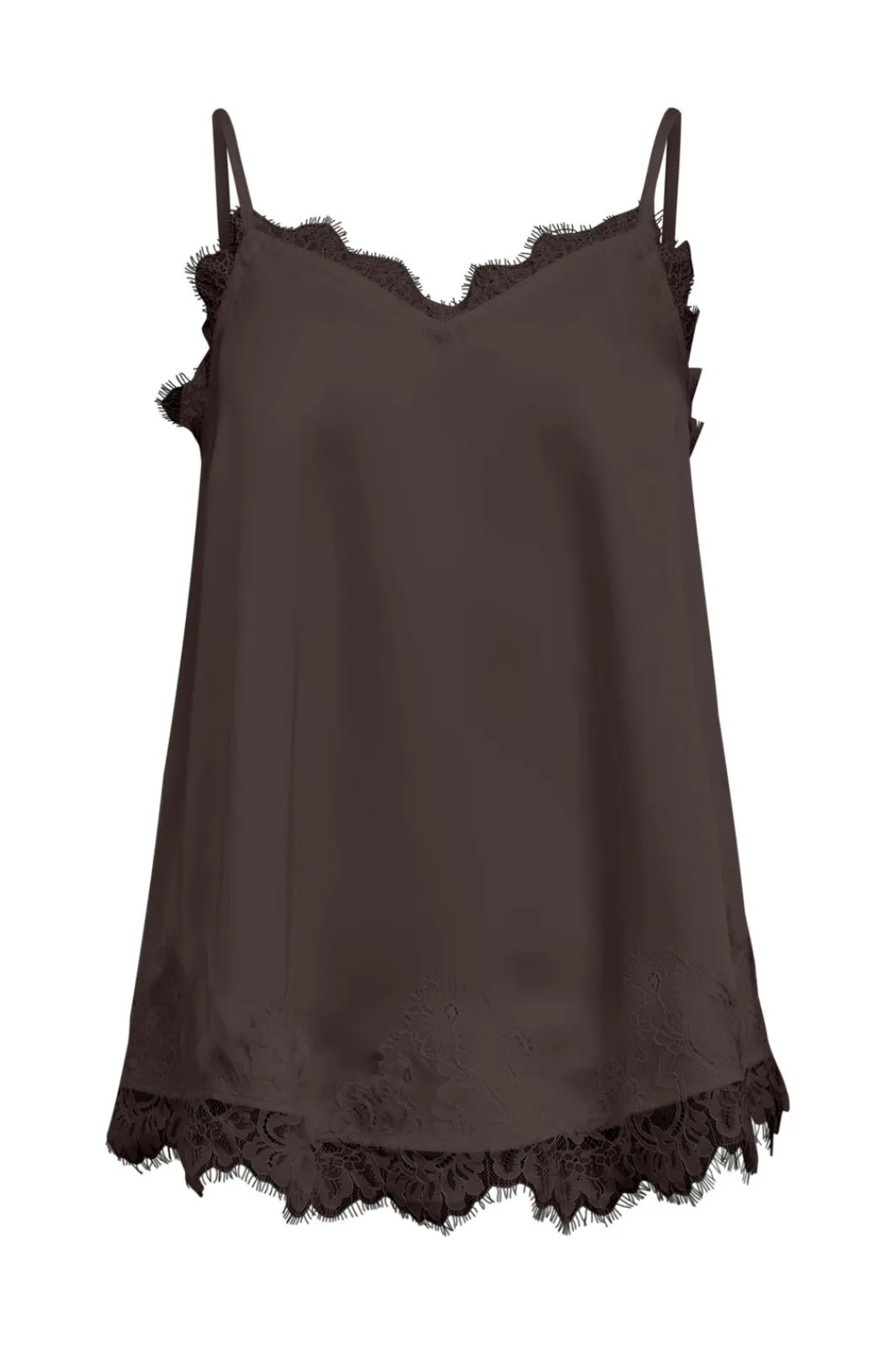 Outlet Object Objnaline Reg Slip Lace Top Vip 26 5093665 Seal Brown