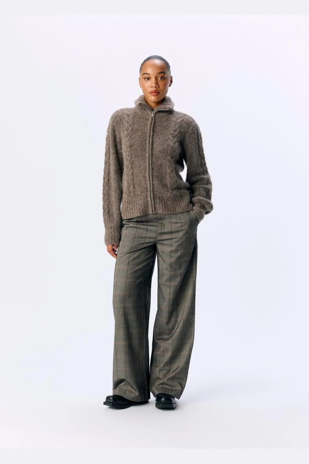 Hot Object Objnete Lo Knit Cardigan 4601882 Morel Melange