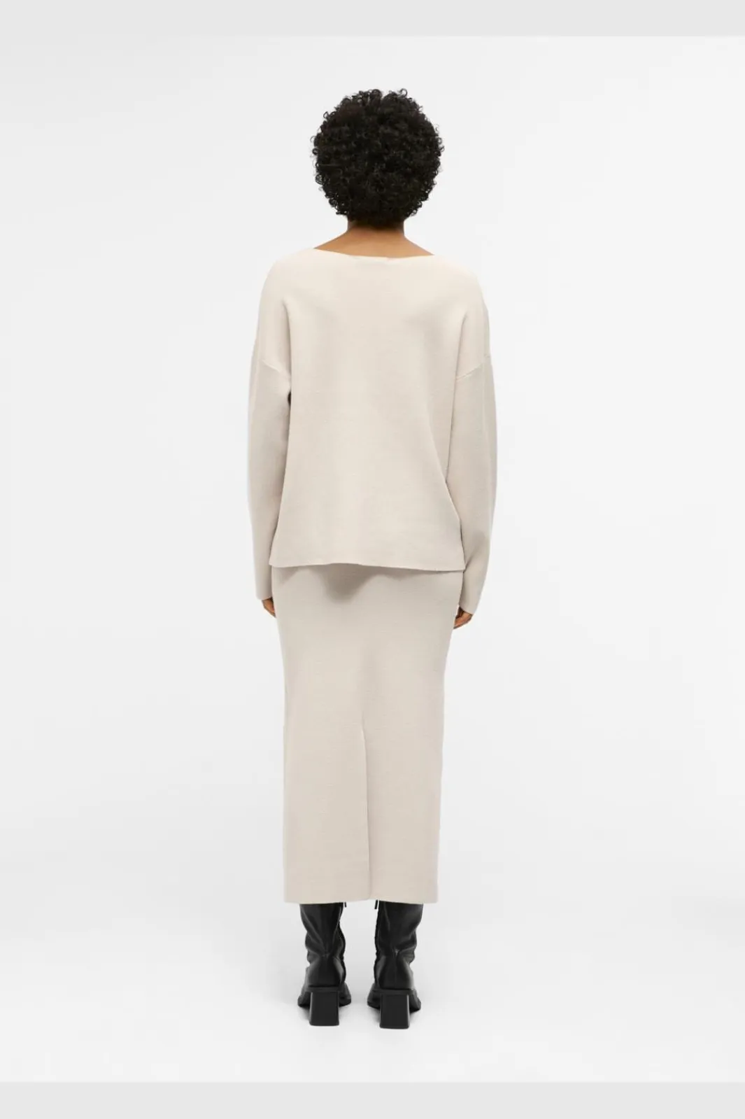 Discount Object Objreynard Knit Skirt 4487647 Silver Gray