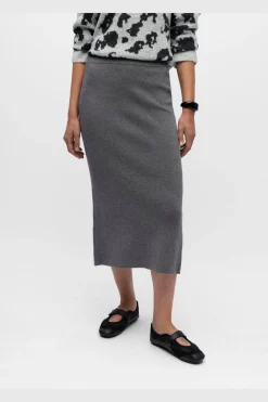 Clearance Object Objreynard Knit Skirt 4856930 Medium Grey Melange