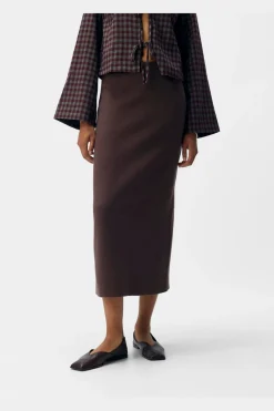 Best Object Objreynard Knit Skirt 4885501 Seal Brown