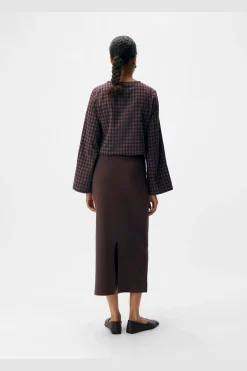 Best Object Objreynard Knit Skirt 4885501 Seal Brown