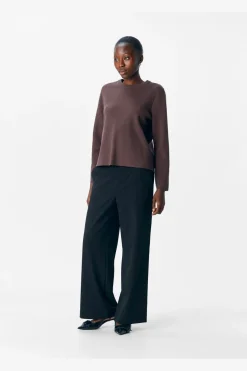 Object Objreynard O-Neck Pullover 4872681 Seal Brown