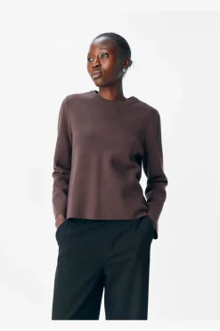 Object Objreynard O-Neck Pullover 4872681 Seal Brown