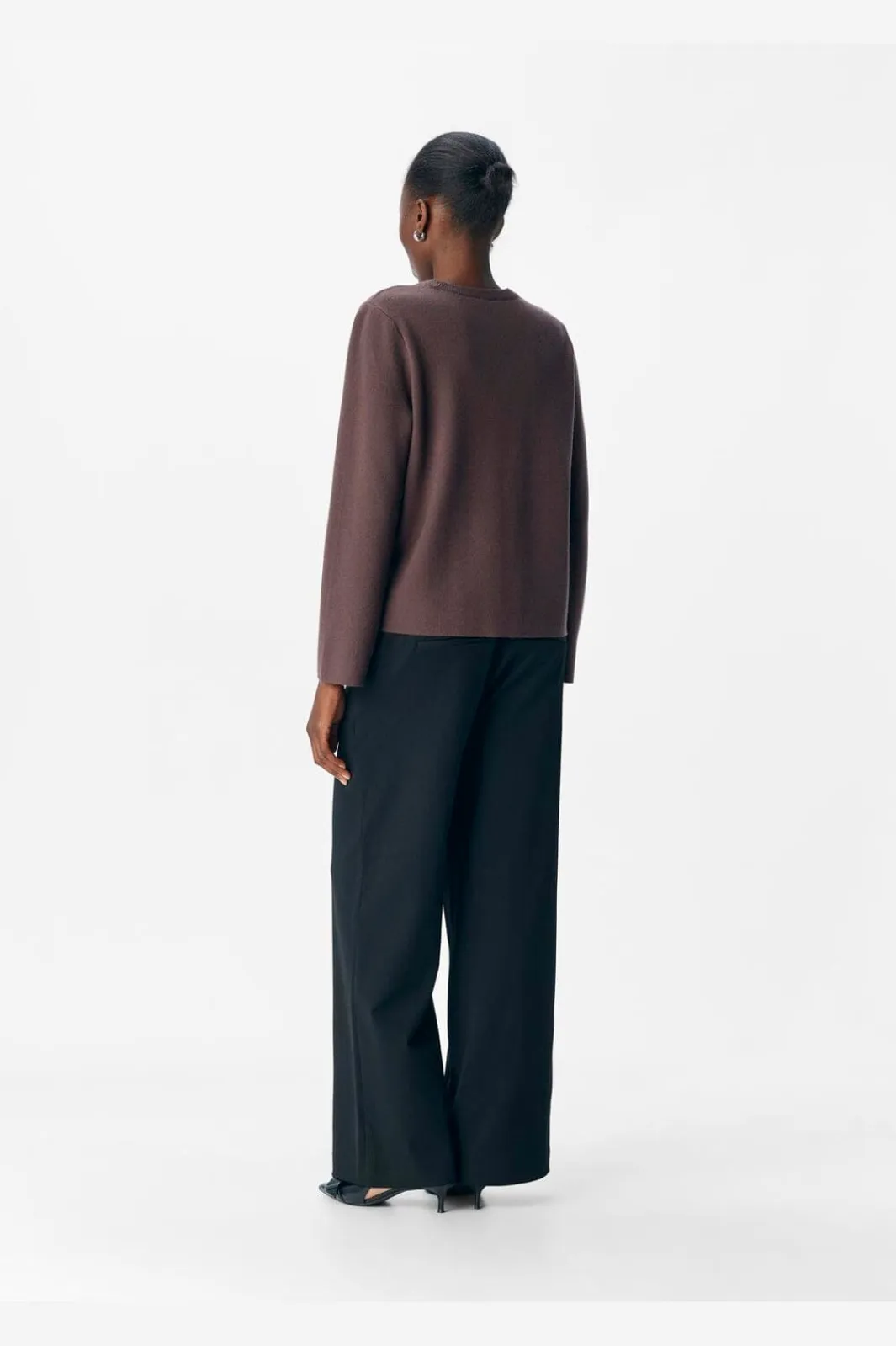 Object Objreynard O-Neck Pullover 4872681 Seal Brown