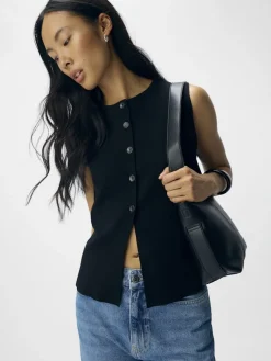 Online Object Objreynard Re Knit Vest 4927199 Black
