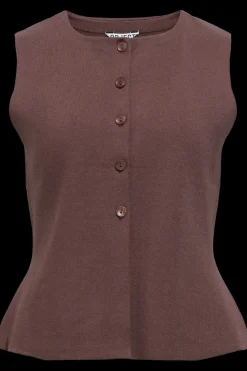 Clearance Object Objreynard Re Knit Vest 4927200 Seal Brown