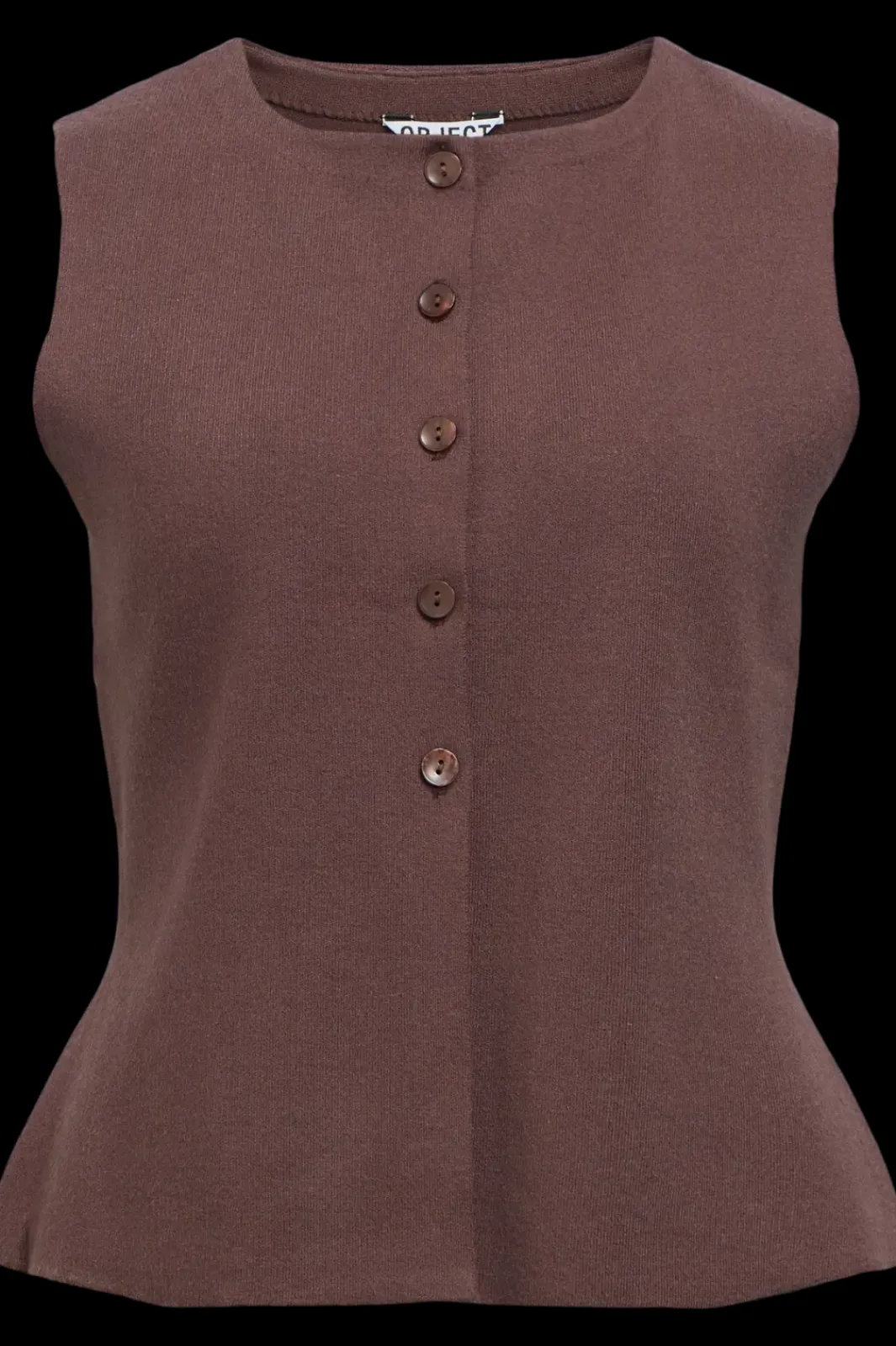 Clearance Object Objreynard Re Knit Vest 4927200 Seal Brown
