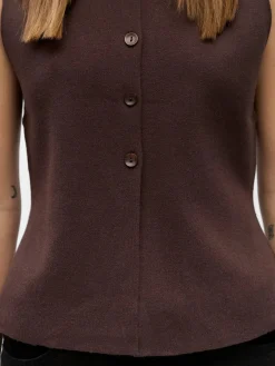 Clearance Object Objreynard Re Knit Vest 4927200 Seal Brown