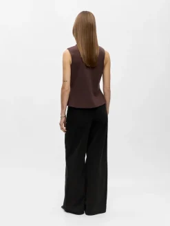 Clearance Object Objreynard Re Knit Vest 4927200 Seal Brown
