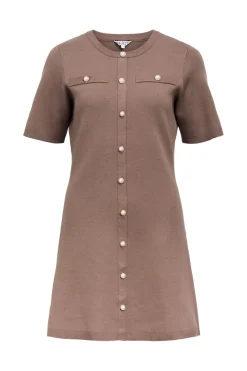 New Object Objreynard S/S Knit Re Dress 4979976 Morel Mop