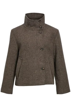 New Object Objriki Re Short Jacket 4535518 Morel Melange