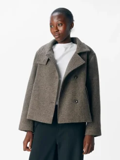New Object Objriki Re Short Jacket 4535518 Morel Melange