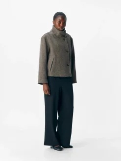 New Object Objriki Re Short Jacket 4535518 Morel Melange