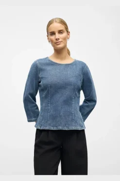 Discount Object Objrosie 2/4 Re Sculpture Top Aw Fair 25 5000973 Medium Blue Denim