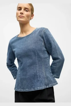 Discount Object Objrosie 2/4 Re Sculpture Top Aw Fair 25 5000973 Medium Blue Denim