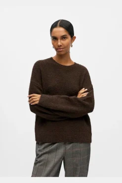 Outlet Object Objsaggia Ls Lo Pullover 4872679 Seal Brown Melange