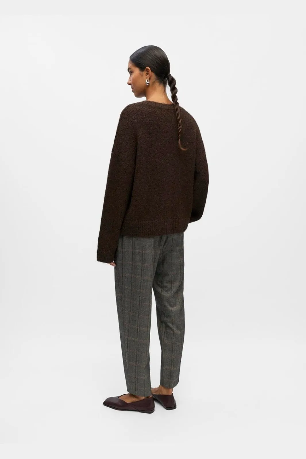 Outlet Object Objsaggia Ls Lo Pullover 4872679 Seal Brown Melange