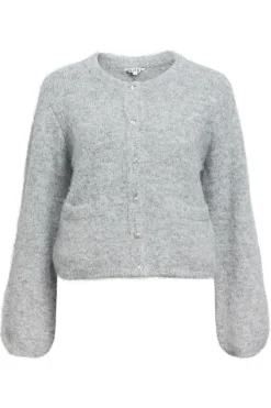 Clearance Object Objsaggia Re L/S Knit Cardigan 4859656 Medium Grey Melange