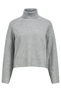 Clearance Object Objviola Ls Lo Rollneck Knit 4789500 Medium Grey Melange