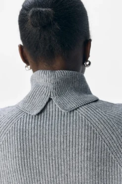 Clearance Object Objviola Ls Lo Rollneck Knit 4789500 Medium Grey Melange