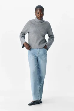 Clearance Object Objviola Ls Lo Rollneck Knit 4789500 Medium Grey Melange