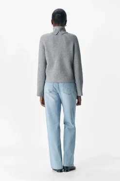 Clearance Object Objviola Ls Lo Rollneck Knit 4789500 Medium Grey Melange