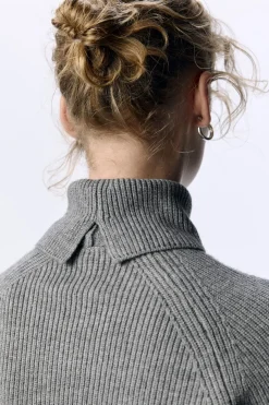 Clearance Object Objviola Ls Lo Rollneck Knit 4789500 Medium Grey Melange