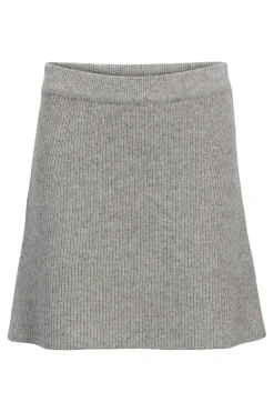 Online Object Objviola Re Short Knit Skirt 4789501 Medium Grey Melange