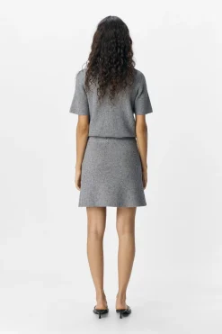 Online Object Objviola Re Short Knit Skirt 4789501 Medium Grey Melange