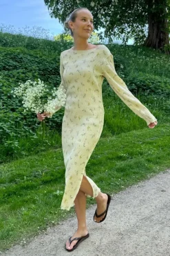 BYIC Odaic Dress cfp Creme Flower Print