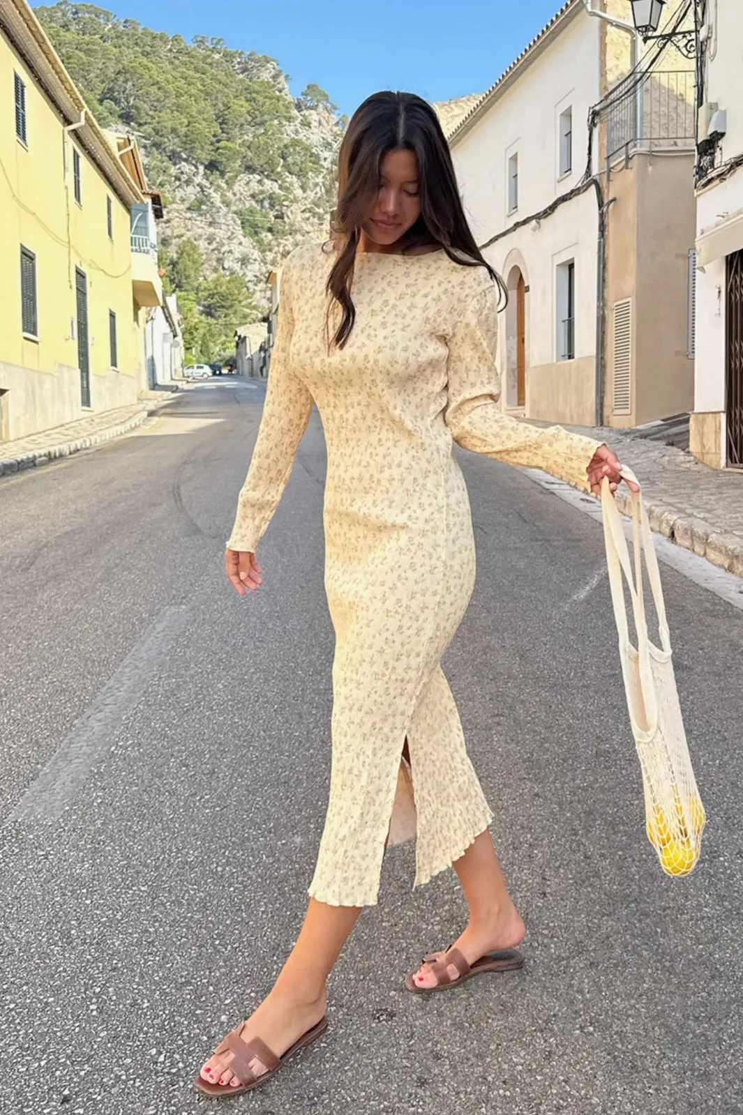 Online BYIC Odaic Dress A1015 Yellow Flower Print