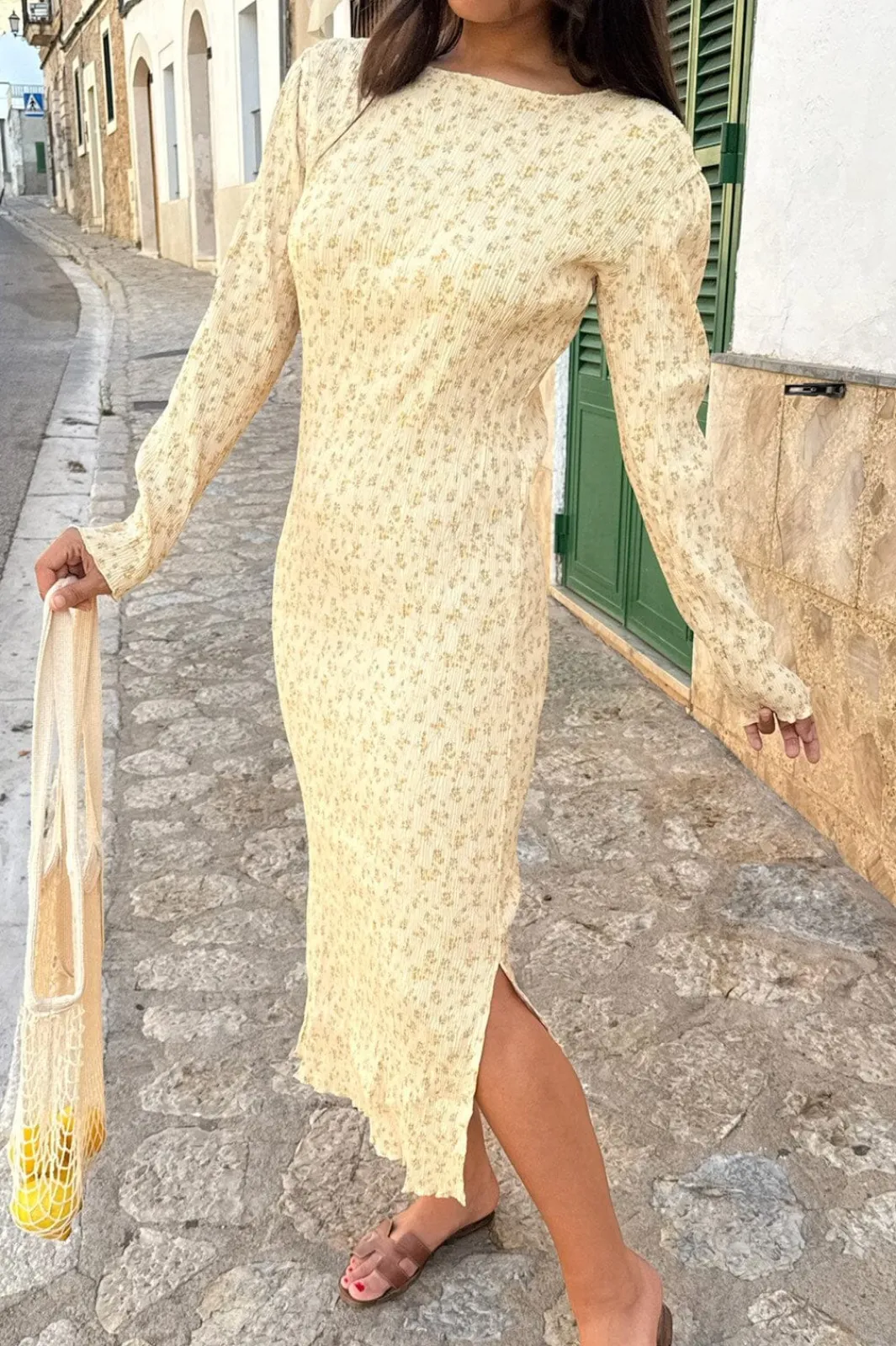 Online BYIC Odaic Dress A1015 Yellow Flower Print