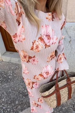 BYIC Odaic Dress A1015 Dusty Rose Print